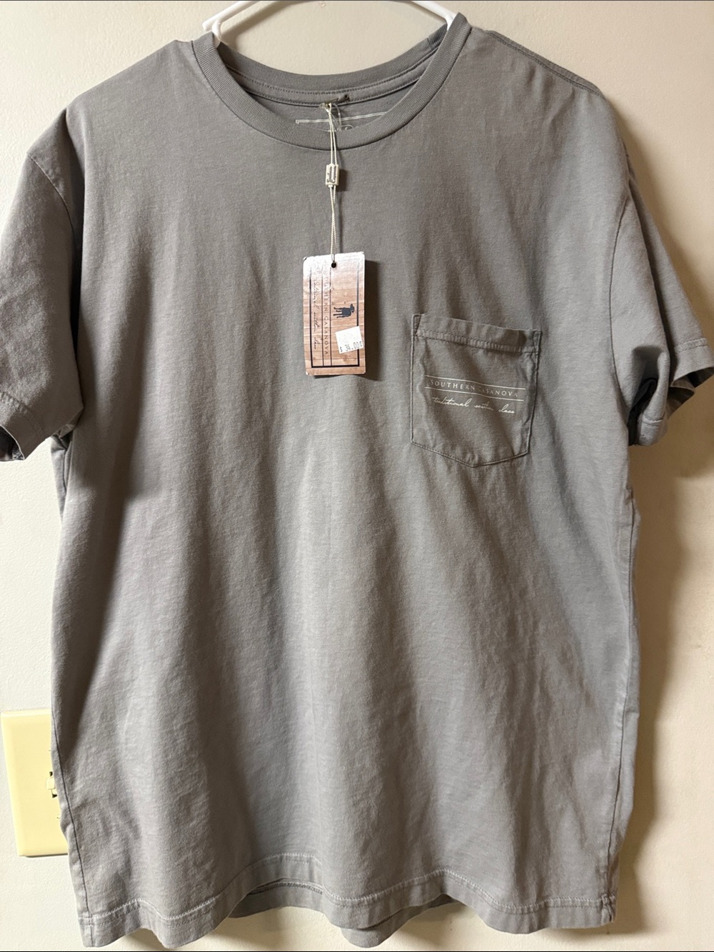 Men's Short Sleeve Pocket Tee - Gray by Southern Marsh